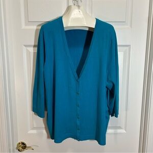 Avenue Three Quarter Sleeve Cardigan Sweater